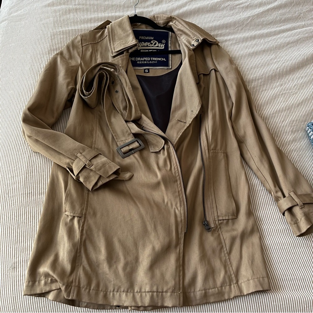 Superdry Women's Tan Trench Coat